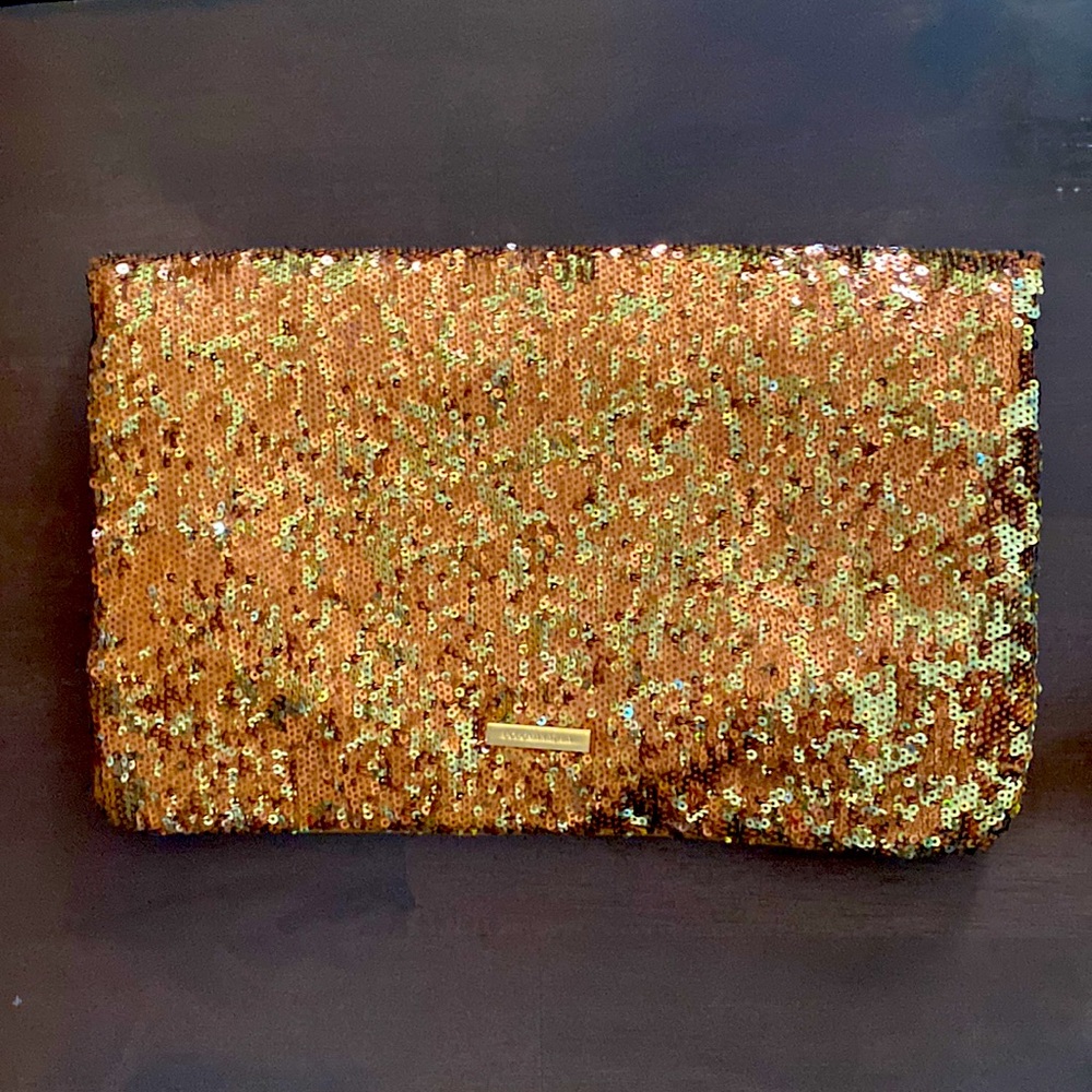 Gold glitter clutch